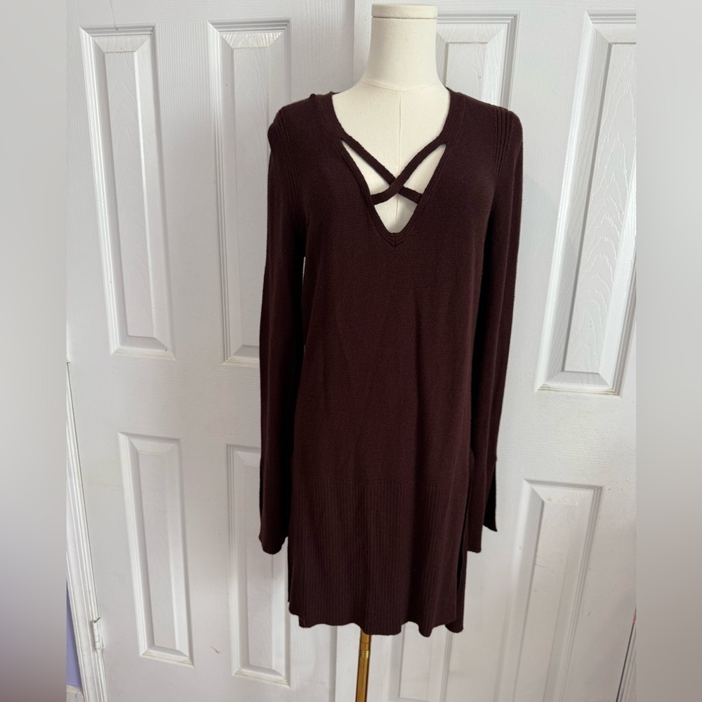Free People Elegant Brown Knit Dress